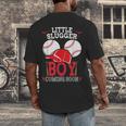 Little Slugger Boy Coming Soon Baby Announcement Baseball Men's Back Print T-Shirt