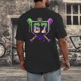 Mardi Gras Baseball Carnival Party Ice Cream Drip Boys Men's Back Print T-Shirt Mardi Gras Baseball Carnival Party Ice Cream Drip Boys Men's Back Print T-Shirt