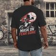Mask On Fear Gone Baseball Catcher Softball Men's Back Print T-Shirt Mask On Fear Gone Baseball Catcher Softball Men's Back Print T-Shirt