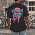 Mason 67 Meme Ice Cream Baseball Drip Men's Back Print T-Shirt