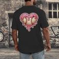 Melting Baseball Drip Heart Softball Player Lover Ice Cream Men's Back Print T-Shirt Melting Baseball Drip Heart Softball Player Lover Ice Cream Men's Back Print T-Shirt