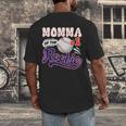 Momma Rookie Of Year 1st Birthday Baseball Theme Matching Men's Back Print T-Shirt Momma Rookie Of Year 1st Birthday Baseball Theme Matching Men's Back Print T-Shirt