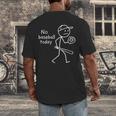 No Baseball Game Today Sad Stickfigure Baseball Player Men's Back Print T-Shirt No Baseball Game Today Sad Stickfigure Baseball Player Men's Back Print T-Shirt