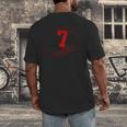 Number 7 Years Baseball 7TH Birthday Men's Back Print T-Shirt Number 7 Years Baseball 7TH Birthday Men's Back Print T-Shirt