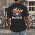 Outfield Matters Baseball Outfielder Athlete Sports Men's Back Print T-Shirt Outfield Matters Baseball Outfielder Athlete Sports Men's Back Print T-Shirt