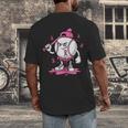 Pink Ribbon Baseball Breast Cancer Awareness Men's Back Print T-Shirt Pink Ribbon Baseball Breast Cancer Awareness Men's Back Print T-Shirt