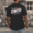 Proud Mama Of A 2026 Senior Baseball Graduation Mom Men's Back Print T-Shirt Proud Mama Of A 2026 Senior Baseball Graduation Mom Men's Back Print T-Shirt