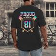 Proud Mom Baseball Player Number 81 Ice Cream Drip Men's Back Print T-Shirt Proud Mom Baseball Player Number 81 Ice Cream Drip Men's Back Print T-Shirt