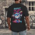 Respect The Drip Baseball Bat Sunglasses Mascot Men's Back Print T-Shirt Respect The Drip Baseball Bat Sunglasses Mascot Men's Back Print T-Shirt