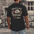 Retro Quote Just a Bit Outside Baseball Vintage Men's Back Print T-Shirt Retro Quote Just a Bit Outside Baseball Vintage Men's Back Print T-Shirt