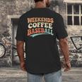 Weekends Coffee Baseball Retro Vibes Men's Back Print T-Shirt Weekends Coffee Baseball Retro Vibes Men's Back Print T-Shirt