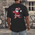 Santa Baseball Christmas Pajamas Xmas Men Kids Boys Men's Back Print T-Shirt