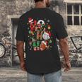 Santa Baseball Football Soccer Pajamas Ho Ho Christmas Xmas Men's Back Print T-Shirt Santa Baseball Football Soccer Pajamas Ho Ho Christmas Xmas Men's Back Print T-Shirt