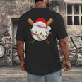 Santa Sports For Men Boys Christmas Baseball Player Men's Back Print T-Shirt Santa Sports For Men Boys Christmas Baseball Player Men's Back Print T-Shirt