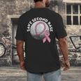 Save 2nd Base Breast Cancer Awareness Pink Ribbon Baseball Men's Back Print T-Shirt Save 2nd Base Breast Cancer Awareness Pink Ribbon Baseball Men's Back Print T-Shirt