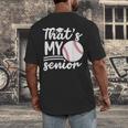 My Senior Baseball Senior Mom 2026 Baseball Senior Mama Men's Back Print T-Shirt