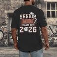 Senior Mom Class Of 2026 Graduate Baseball 2026 Graduation Men's Back Print T-Shirt Senior Mom Class Of 2026 Graduate Baseball 2026 Graduation Men's Back Print T-Shirt