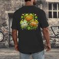 Shamrock Basketball Baseball Drip St Patrick's Day Boys Men Men's Back Print T-Shirt