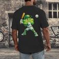 Shamrock Playing Baseball St Patricks Day Men Boys Kid Men's Back Print T-Shirt