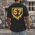 Six Seven 67 Meme Gen Alpha Slang Baseball 101 Men's Back Print T-Shirt Six Seven 67 Meme Gen Alpha Slang Baseball 101 Men's Back Print T-Shirt