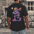 Skelton Playing Baseball Halloween Baseball Drip Boys Kids Men's Back Print T-Shirt Skelton Playing Baseball Halloween Baseball Drip Boys Kids Men's Back Print T-Shirt