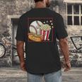 Smiling Baseball Popcorn And Hot-Dog Cartoon Apparel Men's Back Print T-Shirt Smiling Baseball Popcorn And Hot-Dog Cartoon Apparel Men's Back Print T-Shirt
