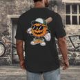 Spooky Jack O Lantern Baseball Halloween Costumes Boys Men's Back Print T-Shirt Spooky Jack O Lantern Baseball Halloween Costumes Boys Men's Back Print T-Shirt