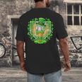 St Patrick Day Baseball Drip Ice Cream Baseball Home Plate Men's Back Print T-Shirt St Patrick Day Baseball Drip Ice Cream Baseball Home Plate Men's Back Print T-Shirt