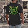 St Patricks Day Baseball Ice Cream Shamrock Baseball Player Men's Back Print T-Shirt