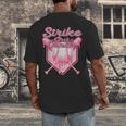 Strike Out Breast Cancer Baseball Drip For Boys Youth Men's Back Print T-Shirt Strike Out Breast Cancer Baseball Drip For Boys Youth Men's Back Print T-Shirt