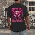 Strike Out Breast Cancer Baseball Ice Cream Drip Men's Back Print T-Shirt Strike Out Breast Cancer Baseball Ice Cream Drip Men's Back Print T-Shirt