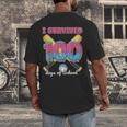I Survived 100 Days Of School Baseball Cream Drip Boys Men's Back Print T-Shirt