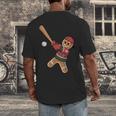 Ugly Christmas Sweater Gingerbread Baseball Toddler Kids Men's Back Print T-Shirt