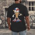 USA Patriotic Baseball Ice Cream Cone Freedom Men's Back Print T-Shirt USA Patriotic Baseball Ice Cream Cone Freedom Men's Back Print T-Shirt
