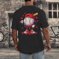 Valentine Baseball Heart Drip Sport Love Valentines Day Boys Men's Back Print T-Shirt Valentine Baseball Heart Drip Sport Love Valentines Day Boys Men's Back Print T-Shirt
