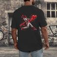 Valentine Baseball Player Drip Men's Back Print T-Shirt