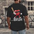 Valentines Bruh Red Heart Playing Baseball Men Boys Kids Men's Back Print T-Shirt Valentines Bruh Red Heart Playing Baseball Men Boys Kids Men's Back Print T-Shirt