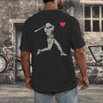 Valentines Day Baseball Batter Silhouette Heart Men Boy Kids Men's Back Print T-Shirt Valentines Day Baseball Batter Silhouette Heart Men Boy Kids Men's Back Print T-Shirt