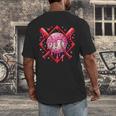 Valentines Day Baseball Boys Ice Cream Drip Heart Youth Kids Men's Back Print T-Shirt