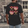 Valentines Day Drip Heart Baseball XOXO Boys Kids Men Sport Men's Back Print T-Shirt
