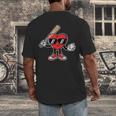 Valentines Day Heart Baseball Player Sports Boys Kids Men Men's Back Print T-Shirt