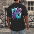Vintage Baseball 76 Number Men's Back Print T-Shirt