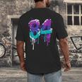 Vintage Baseball 84 Number Men's Back Print T-Shirt