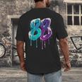Vintage Baseball 88 Number Men's Back Print T-Shirt