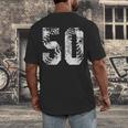 Vintage Baseball Number 50 Jersey Player Uniform Men's Back Print T-Shirt Vintage Baseball Number 50 Jersey Player Uniform Men's Back Print T-Shirt