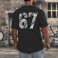 Vintage Baseball Number 67 Jersey Player Uniform Men's Back Print T-Shirt Vintage Baseball Number 67 Jersey Player Uniform Men's Back Print T-Shirt