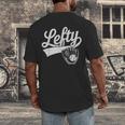 Vintage Baseball Tee Lefty Left Handed Baseball Player Men's Back Print T-Shirt Vintage Baseball Tee Lefty Left Handed Baseball Player Men's Back Print T-Shirt
