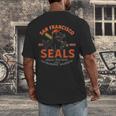 Vintage San Francisco Seals California Baseball Logo Men's Back Print T-Shirt