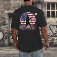 Women's Batter Patriotic American Flag Baseball Silks Men's Back Print T-Shirt