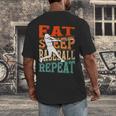 Women's Eat Sleep Baseball Repeat Vintage Player Sport Lover Retro Men's Back Print T-Shirt Women's Eat Sleep Baseball Repeat Vintage Player Sport Lover Retro Men's Back Print T-Shirt